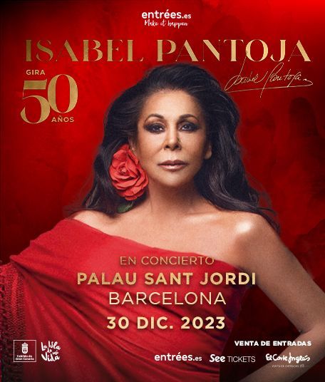 cartel barcelona isabel pantoja 50 aniversario