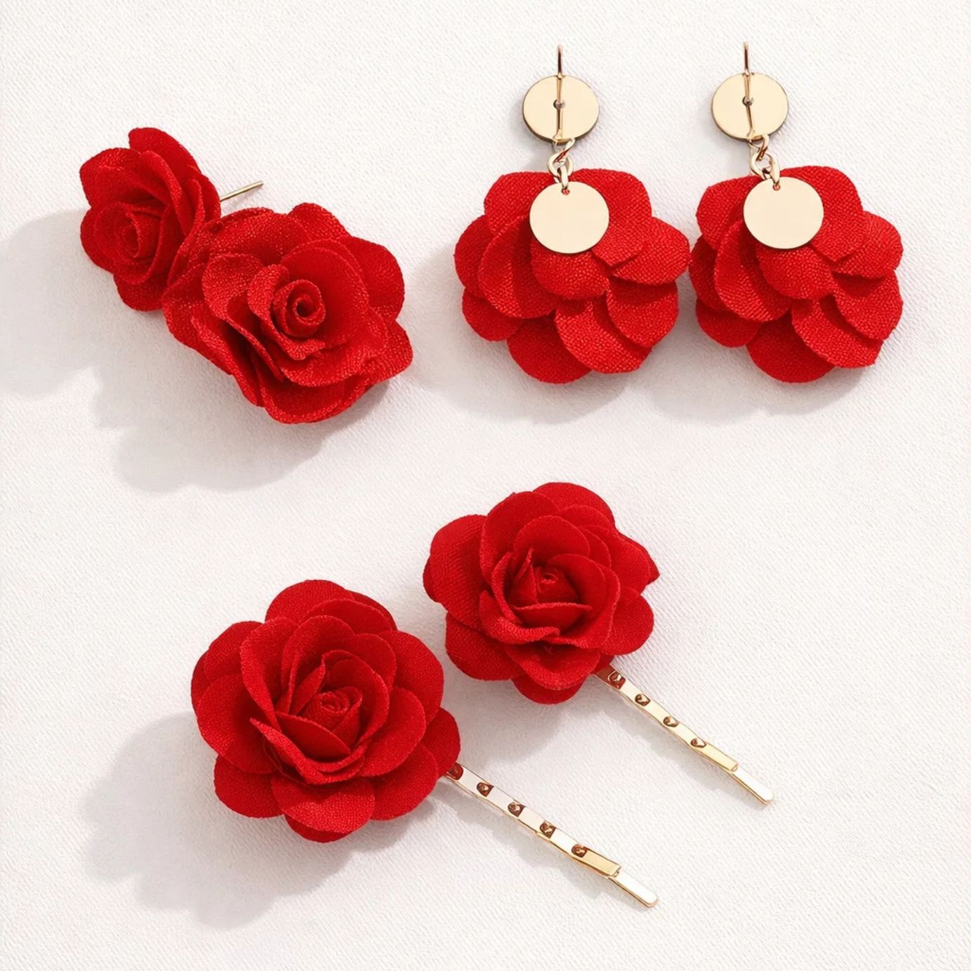 Set Flamenco de Pendientes y Pasador de Pelo